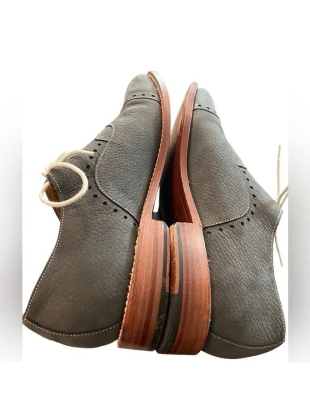 Michael Bastian Men’s Leather Upper Oxford Tie Shoes Size 11 Dark Gray